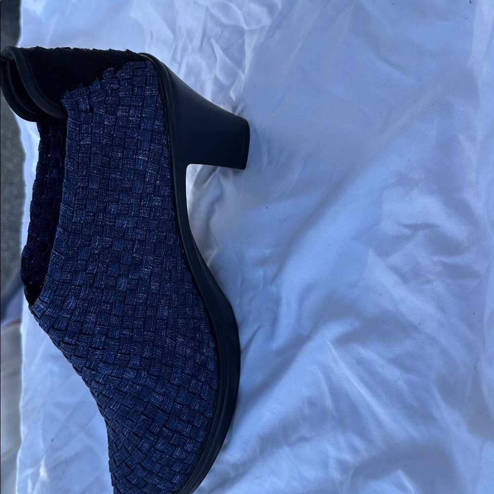 Bernie Mev Lulia Woven Wedge Pump Blue Jeans Denim Size 41 (US f9.5, 10 10.5) - Picture 3 of 3